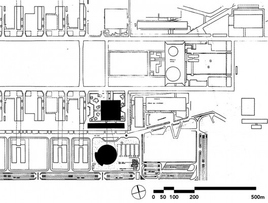 Planta de situação do Palácio Itamaraty, Brasília, 1988