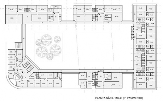 Planta dos pavimentos 3° ao 5°