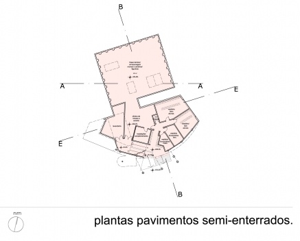 Planta pavimento semi-enterrados