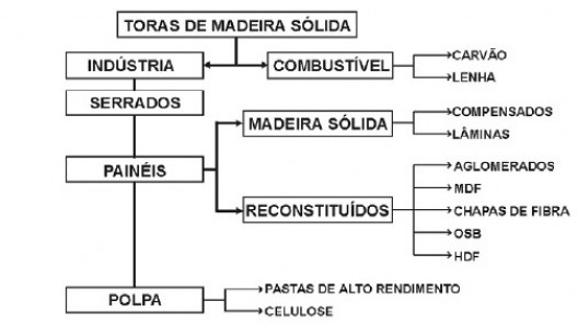 Tabela 3 – Cadeia industrial da madeira.