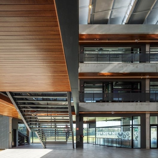 Ágora Tech Park, Joinville SC Brasil, 2019. Arquitetos Marcus Vinicius Damon, Guilherme Bravin e Andressa Diniz / Estúdio Módulo