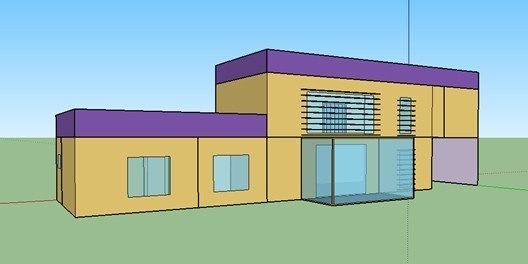 Figura 2 – Vista externa da edificação modelada