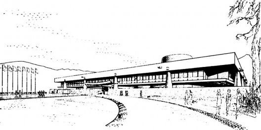 Croqui Emilio Duhart. Edifício Cepal, Santiago do Chile.