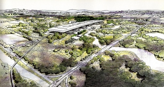 Centro Administrativo Estadual (1975). Com Teru Tamaki, Maria Giselda Visconti, Luiz A. Vallandro Keating, Tito Lívio Frascino e Hércules Merigo. Perspectiva artística do conjunto