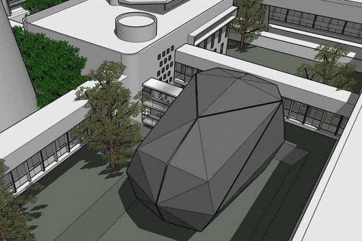 Perspectiva da proposta. Imagem apresentada no Seminário Estratégias para La Intervención Del Patrimônio Moderno. Naciones Unidas – CEPAL – Docomomo Chile, jan. 2011