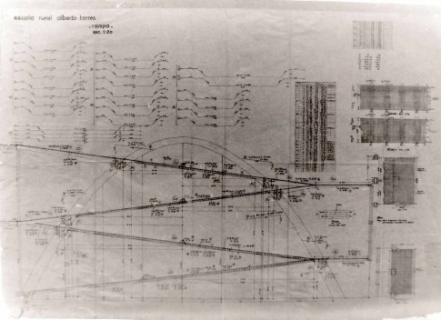 Escola Alberto Torres, cálculo estrutural da rampa, 1936
