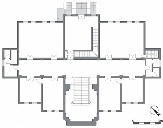 Administração, planta pavimento principal