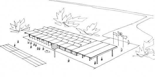 Escola rural transitória, protótipo executado para setenta alunos, Abadiânia GO. Arquiteto João Filgueiras Lima, Lelé