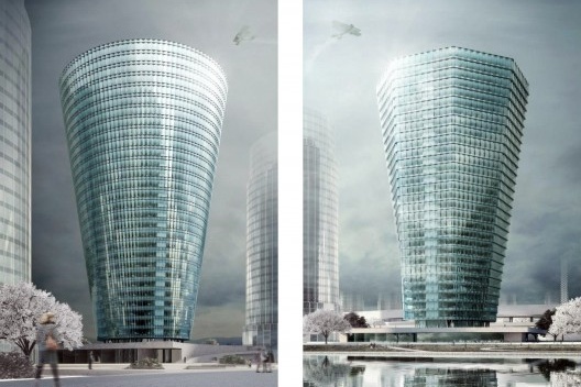 Duas torres em Zhenzhou, China. Arquiteto Eduardo Souto de Moura