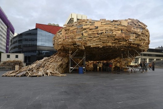Vortex pavillion, located at Spuiplein, in the heart of The Hague