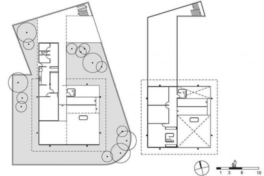 Casa José Vieitas Neto, plantas térreo e segundo pavimento, 1969