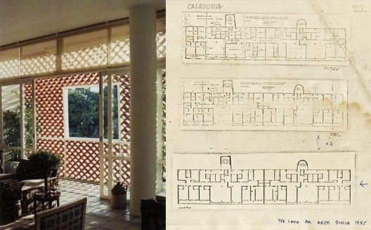 Parque Guinle, Lúcio Costa. Varandas com duas membranas, cobogós e esquadria de vidro