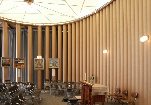 Takatori Cahtolic Church, Hyogo, Japan. Projetada por Shigeru Bann