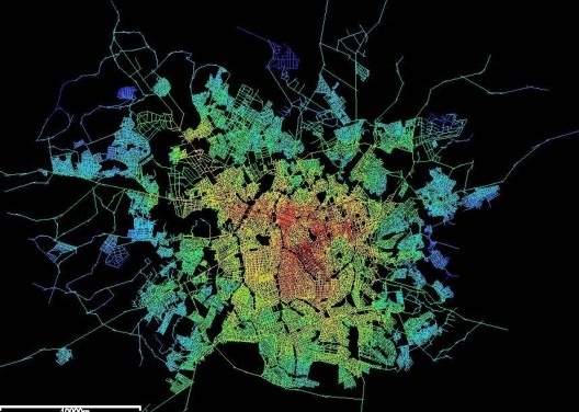 Figura 08 – Mapa axial de Goiânia (integração global)