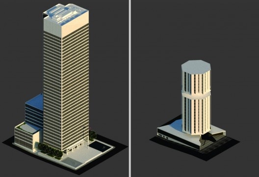 Comparativo entre Edifício Segram (1958) e Banco Safra (1974)