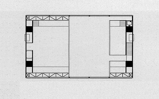 Loja Forma, planta mezanino. Arquiteto Paulo Mendes da Rocha