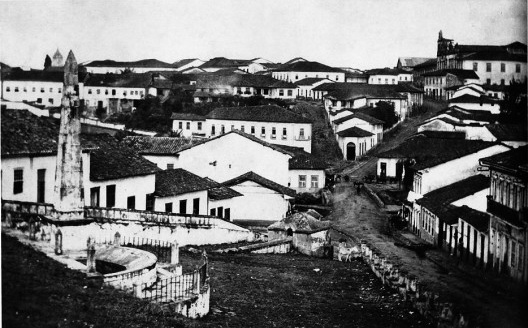 Vista das ladeiras a partir do Largo da Memória, 1862