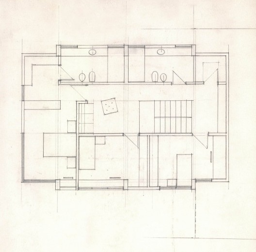 Residência Pio IX, planta pavimento superior, São Paulo SP Brasil, 1999. Arquitetos Marcelo e Marta Aflalo