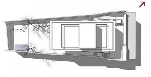 Casa em Pinheiros, implantação, Porto Alegre, Mapa Arquitetos