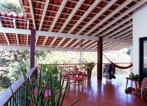 Residência Francisco Inácio Peixoto, varanda, 1941. Arquiteto Oscar Niemeyer