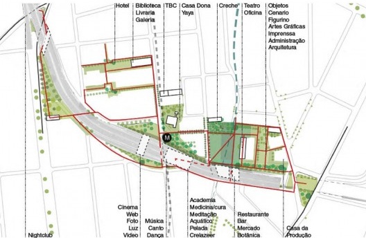 Vale do Anhangabaú: mapa do projeto geral de ocupação