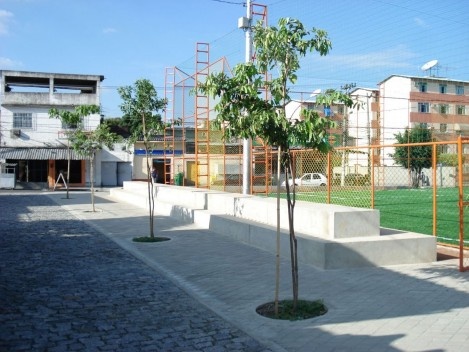 Vista quadra de esportes