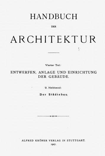 O principal manual de urbanismo da época era o livro de Joseph Stübben, cuja segunda edição foi publicada em 1907. No Brasil, foi bastante utilizado por Victor Freire e Prestes Maia