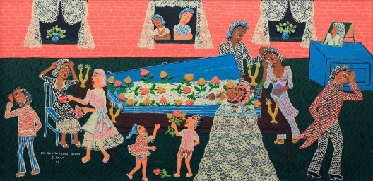 Maria Auxiliadora da Silva, Velório da noiva, Técnica mista sobre tela, 1974.