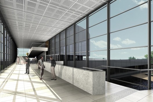 Perspectiva do interior do Hall de Circulação