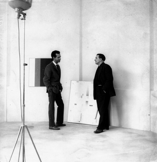 Max Bense com Almir Mavignier, exposição de Mavignier em Stuttgart, 1957