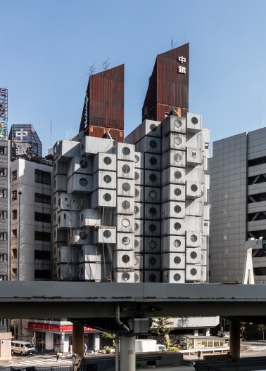 Nakagin Capsule Tower, Shinbashi, Tóquio, 1972. Kisho Kurokawa