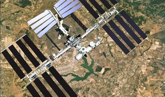 Vista do Plano Piloto de Brasília a partir da Estação Espacial Internacional