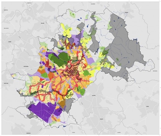 Mapa das ZEPPACs – Paisagens Culturais sobrepostas ao zoneamento ordinário