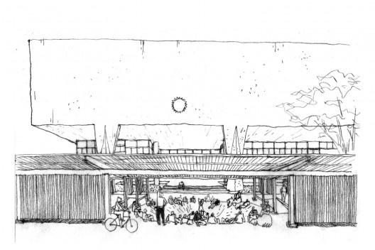 Perspectiva externa do anexo proposto