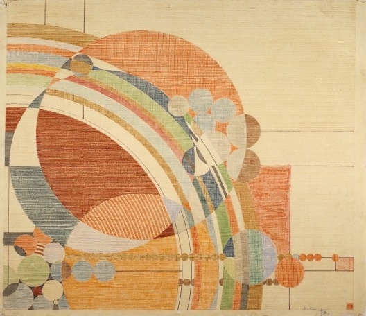 Frank Lloyd Wright, “March Balloons”, 1955. Exposição “Frank Loyd Wright at 150: Unpacking the archive”, curadoria de Barry Bergdoll, MoMA Nova York