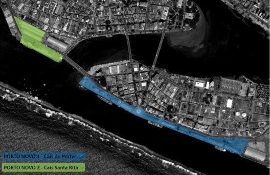 Identificação das áreas de intervenção do Porto Novo