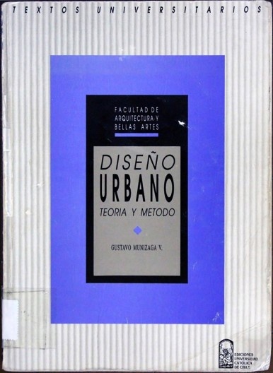 Capa da primeira edição do manual Diseño Urbano: Teoria y médodo de Gustavo Munizaga