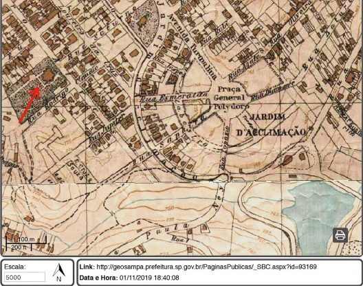 Levantamento topográfico Bairro da Aclimação, 1930