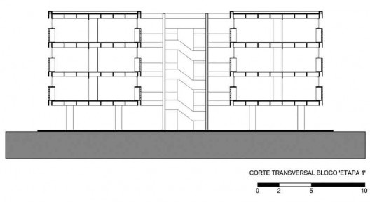 Conjunto Zezinho Prado, corte transversal bloco “etapa 1”