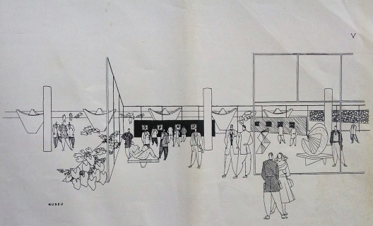 Conjunto JK, perspectiva do museu, Belo Horizonte MG Brasil, 1951. Arquiteto Oscar Niemeyer