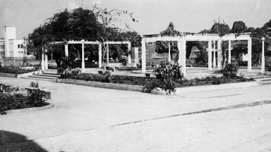 Praça Rondon em 1940, feita para a chegada de Getúlio Vargas