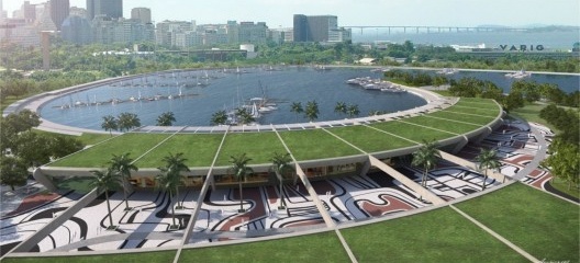 A Promenade, grande calçadão que garantirá o acesso público ao complexo da Marina da Glória.