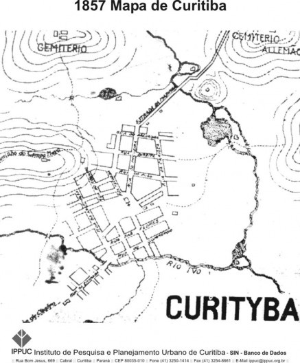 Mapa de Curitiba, 1857