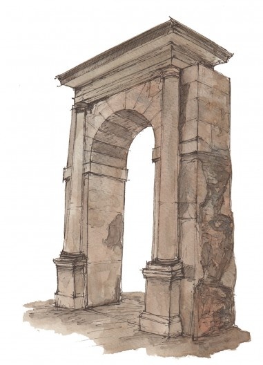 Ruína do Pórtico do Presídio Tiradentes