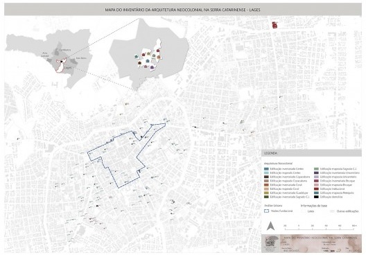 Mapeamento das edificações neocoloniais em Lages