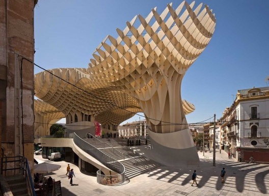 Metropol Parasol, escadarias de acesso à laje superior, Sevilha. J. Mayer H. Architects, 2004