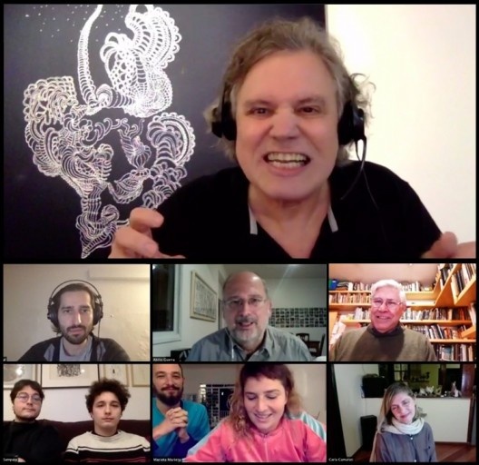 Arrigo Barnabé, Caio Guerra, Abilio Guerra, Luiz Gê, Paulo Sampaio @ João Sampaio, Giovanni Pirelli & Helena Guerra, Carla Camuratti