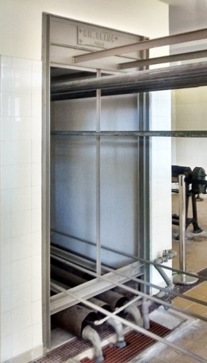 Villa Cavrois, secador de roupas no subsolo, Roubaix, França. Arquiteto Mallet-Stevens