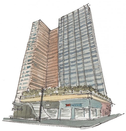 Edifício Saint Honoré, Avenida Paulista, 1.195, à esquerda; Edifício Milan, Avenida Paulista, 1.207, esquina com a Rua Pamplona, à direita