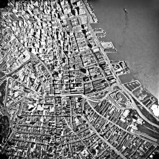 Foto aérea, Centro de Porto Alegre, 1983